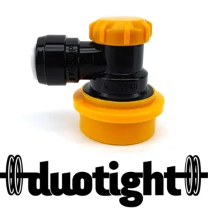 Duotight 8mm Ball lock disconnect (Black + Yellow/Liquid)