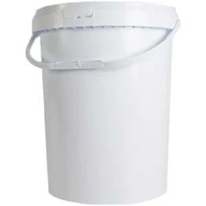 Plastic  Bucket 25lt Lid - White